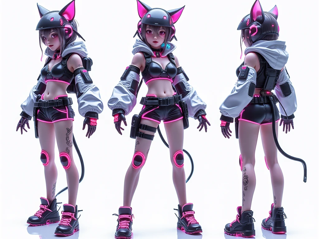 <lora:echanis_enicha:1>, echanis_enicha, background, futuristic, bodysuit, helmet, glowing, 1girl, bangs, bird, black hair, black jacket, black pants, blonde hair, blue background, blunt bangs, crossed legs, full body, hand up, highres, jacket, looking at viewer, mochidukii, multicolored hair, pants, penguin, pink eyes, pink footwear, shoes, short hair, simple background, sitting, sneakers, two-tone hair