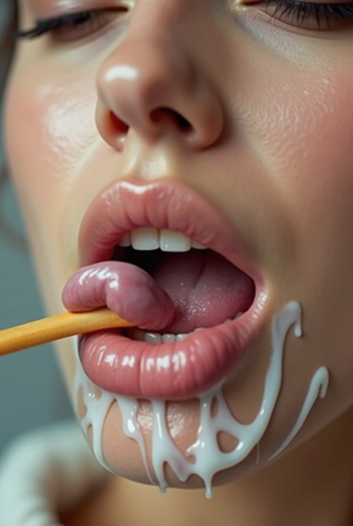 Sexy grandmother with short red hair with morbid obesity sucking a penis and her face is beaten with a retching face with splashes of white cream on her face and naked and very sexy with a penis stuck in her throat and with gestures of exhaustion and with her face beaten and sweating from blows with a face of pain and sadness with a penis in her throat and vomiting  hanged and without air and with a face of retching and dead and with three penises in her mouth and with three penises in her bib tied with a rope with a purple face from hanging while they beat him with a whip on the face and body and with a darker skin color Mexican and Mexican 