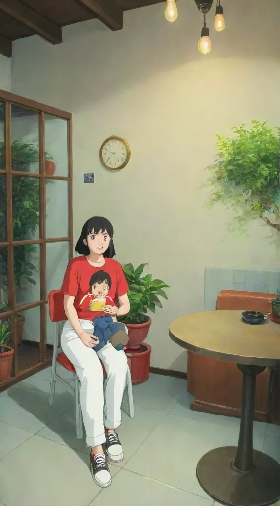 Mom holding baby