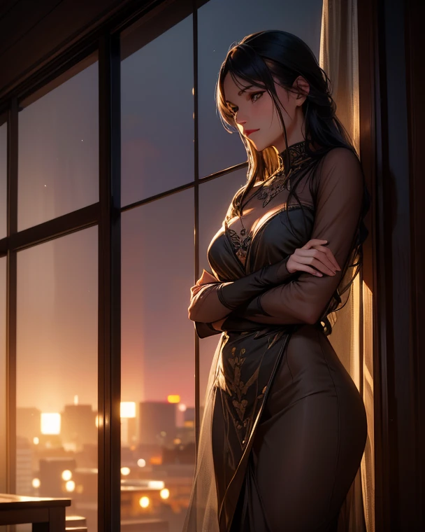 (Professional lighting, 8k, raw photo, photorealistic:1.8, ultra detailed, detailed skin, detailed face, cinematic, detailed background:1.1), (full body shot), BREAK, ( stunningly gorgeous perfect girls standing and looking back:1.4, stunningly beautiful gorgeous perfect face,
back shot:1.2, topless:1.5, ashamed:1.35, smiling, wearing backless dress:1.4, see through:1.7, lace, garter belt :1.1, beautiful ass, jewelry, accessories, hands on window:1.3), (extremely beautiful face, cute face, MB, chuckle:0.3, detailed eyes, detailed face, models:1.3, beauty), (long hair, updo), BREAK, (inside Luxury hotel room:1.5, indoor :1.5, window, night view:1.5, landscape, skyscrapers:1.5, beautiful lights)