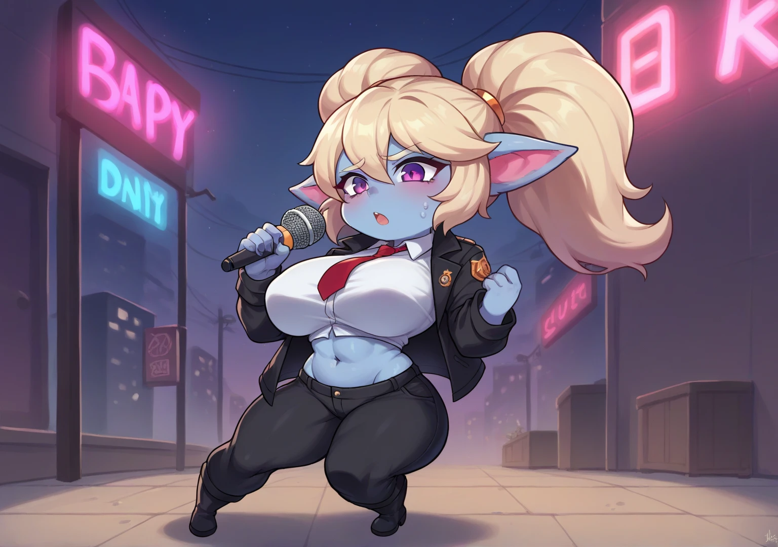 By chelodoy, Toriel, nightclub , cameltoe, tight sexy bikini, teasing, full body, 4k,ultra quality