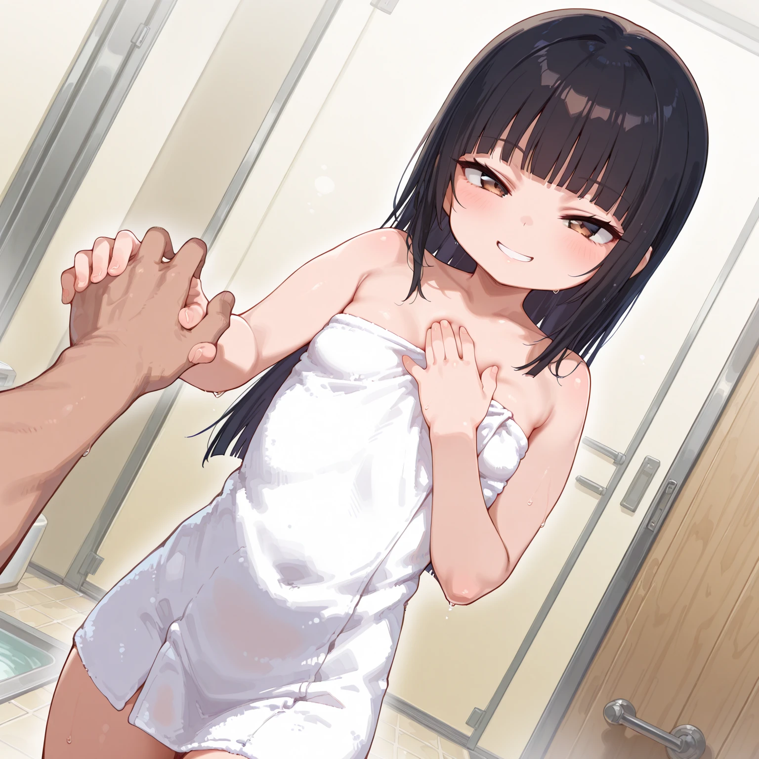 score_9,score_8_up,score_7_up,source_anime,cowboy shot,Idealized Forms,Natural Light,details background,blurry background,extremely detailed,1girl,(aga),hatsushimo(kancolle),brown eyes,(left(white)right(blue))headband,(black)long hair,(low-tied)hair,(black)hair,small breasts,(petite),,real nipple,real areolae,real pussy,((Wedding dress)),intricate pattern,see-through underwear,top less,closed eyes,open mouth,((penis in pussy)),motion lines,motion blur,trembling,BREAK,NFSW,1boys,sex,large penises,dark-skinned male,rape,