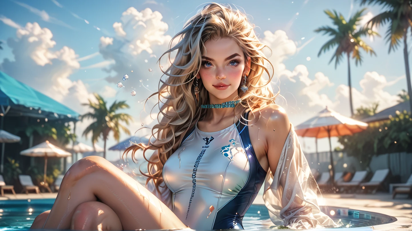(ultra realistic,32k, masterpiece:1.2),(high detailed skin:1.1),( high quality:1.1),
<lora:WinxClubIcy:0.8>Icy,disdain,(mascara, long lashes:1.1) blue eyes, white hair, ponytail, very long hair, blue shiny latex bikini, sleeveless, winter snowy lake,lake,swimming lake, trees, sunshine, blurry background,,(looking at viewer, Bend forward:1.1),, (huge breast,large breast:1.1),<lora:add_detail:0.95>,
(iridescence:1.1),