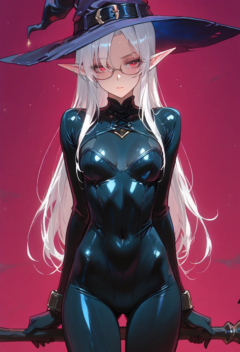 (masterpiece, best quality, ultra-detailed, best shadow), (beautiful detailed face:1.3), illustration, 1girl, solo, shiny, reflective, latex, curvy body, bodysuit, demon girl, white horns, big breast, sexy body, white hair, white horns, pointy ears, freckles, blue eyes, RAW, 8K, UHD, candid, art style by Artgerm, by nine_(liuyuhao1992), by Yusuke Murata