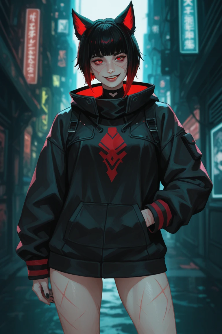 (best quality, 4k, 8k, highres, masterpiece:1.2), ultra-detailed, (anime: 1.2), anime - style image of a woman with blood splattered on her face, black haired girl wearing hoodie, artwork in the style of guweiz, guweiz on artstation pixiv, guweiz on pixiv artstation, alena aenami and artgerm, cyberpunk anime girl in hoodie, guweiz, guillem h. pongiluppi