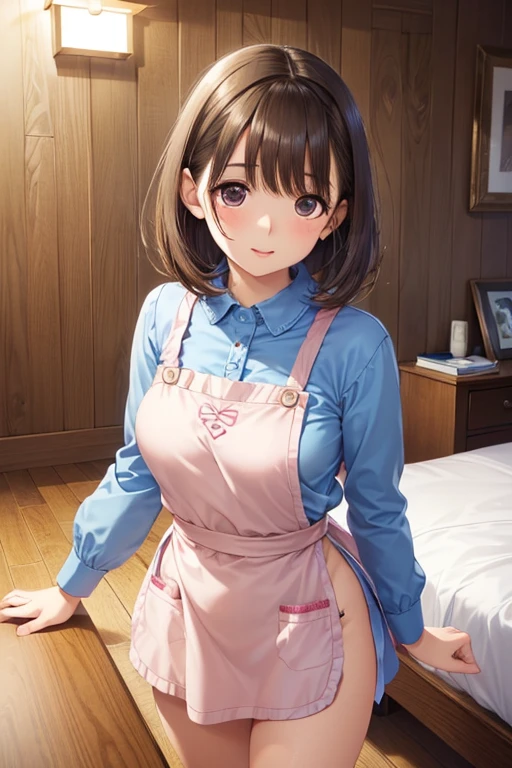 (masterpiece、Highest quality)、(Photo Real:1.4)、 Mature Woman, Beautiful thighs、Front view、1 Girl、30 years old、Perfect Face、Symmetrical cute face、Pink nurse uniform、(Random hairstyle、blonde)、Big eyes、Long eyelashes、((expensive))、Beautiful Hair、Beautiful Face、Beautiful and beautiful eyes、Perfect proportions、Beautiful breasts、Beautiful feet、Beautiful fingers、((High quality fabric、Pink nurse uniform、Skirt flip))、(To the hospital)、Are standing、 (smile), (((Skirt lift with both hands、Panties and pantyhose are visible)))