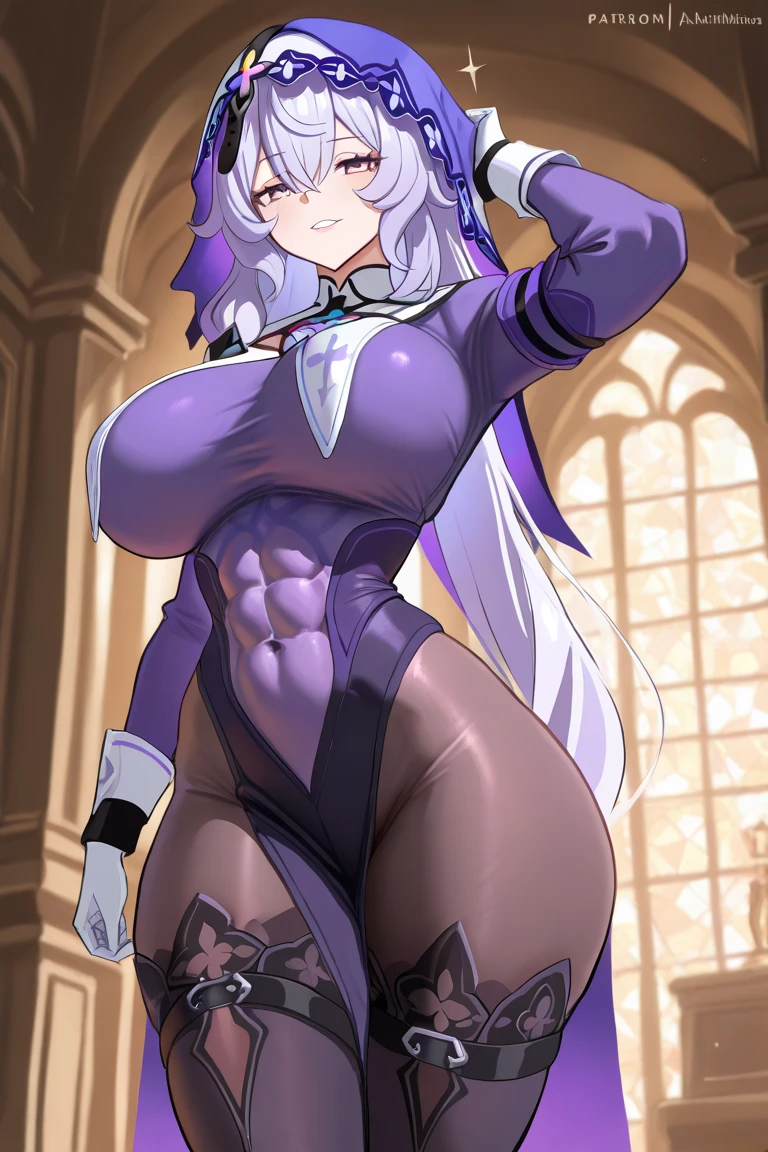 Cat ear、Ultra-detailed illustrations、Ultra-precise expression、masterpiece、Highest quality、ultra High resolution、High resolution、Hiromitsu Takeda Style、White background、Simple Background、One girl、solo、Mash Kyrielight、light purple hair、short hair、hair over one eyes、Purple eyes、Big Breasts、Choker of Hearts、White Breath、Sweat、Glowing Skin、shiny skin、(Purple fur bikini、Elbow Gloves、Fur Trim グローブ、Fur Trim レッグウェア、Fur Collar、Fur Trim、purple gloves、Purple Knee Socks、Purple heeled boots)、