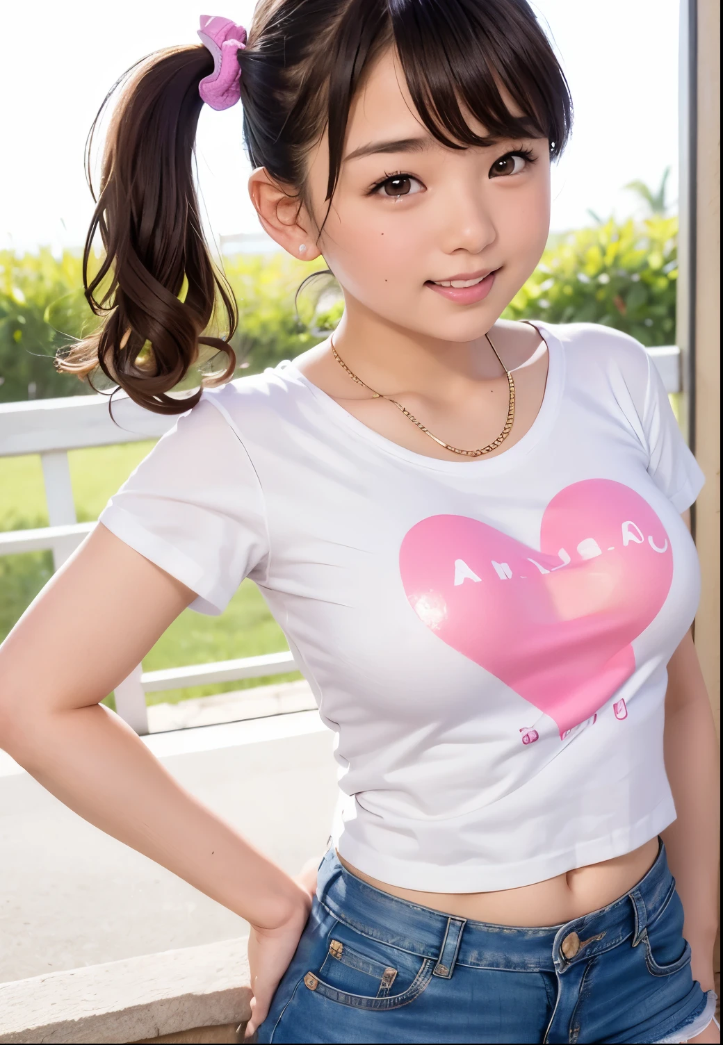 Hide your right hand behind your butt