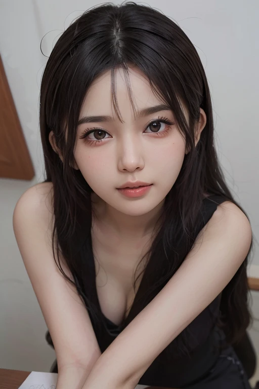 girl with a perfect figure and blue one piece cloth hair, high contrast (Natural skin texture, Hyperrealism, Soft Ligh, sharp), portrait, full body