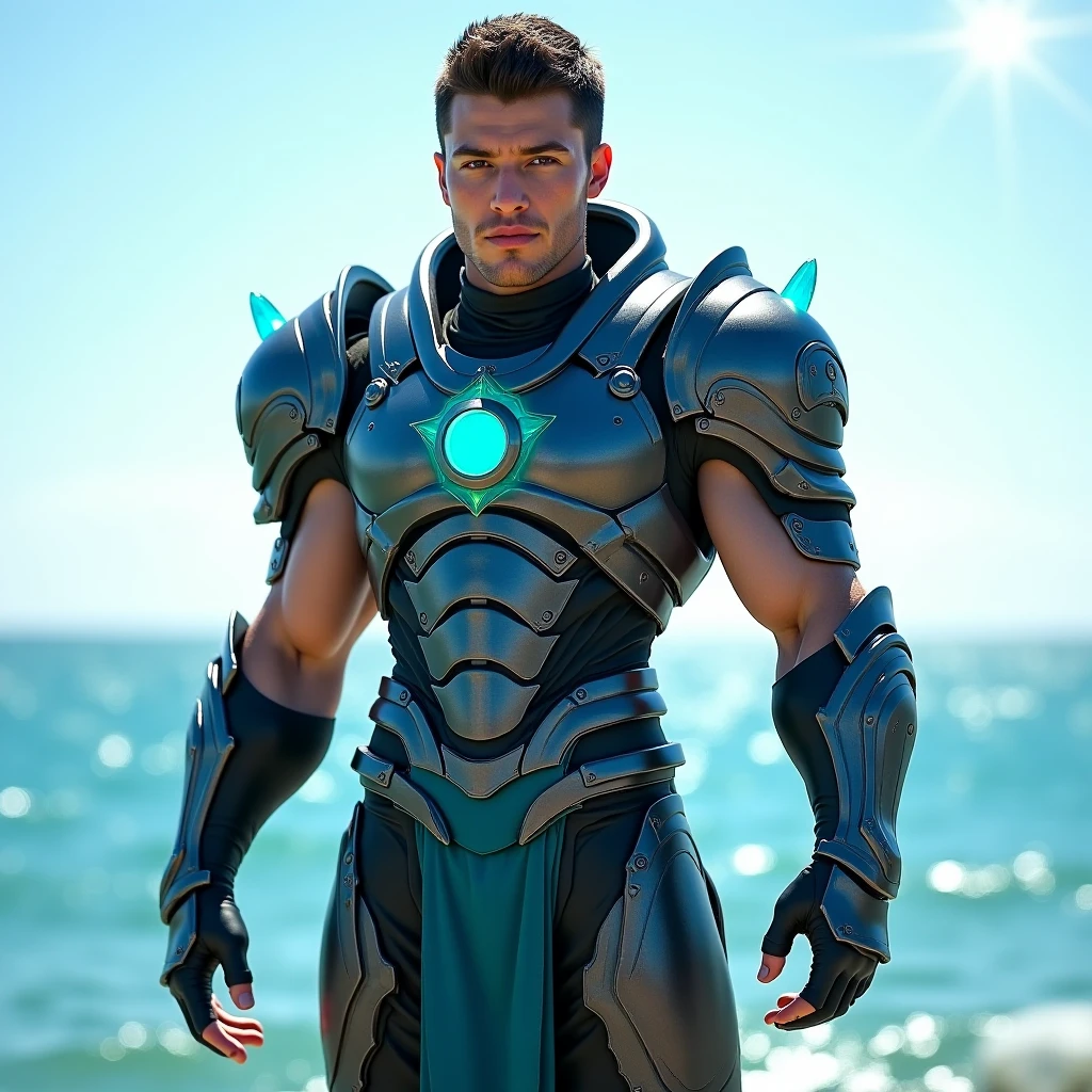 Make a muscular, shirtless Power Ranger