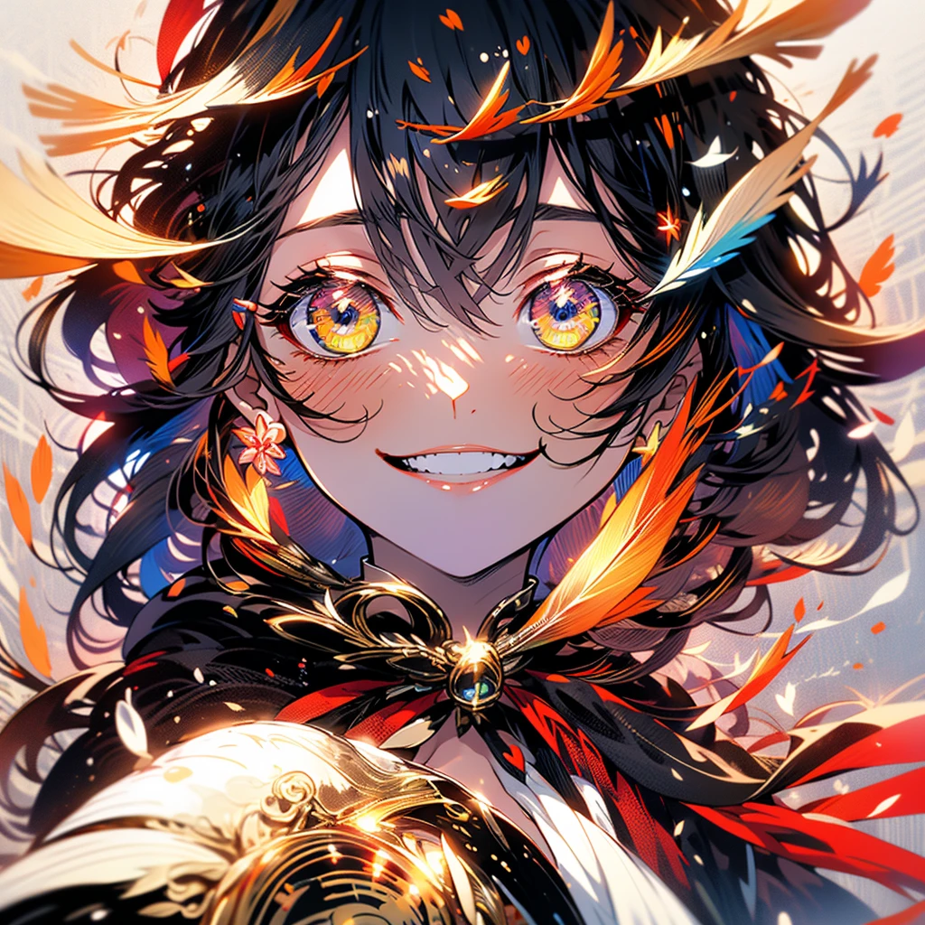 <lora:eyeLora_v10:1>, Masterpiece, best quality, 1 man, tibetan clothes, grin, closeup of face, ((smoke, cigarette)), steam,ashes, (close up),simple background <lora:dingzhenlora_v1:1.1>