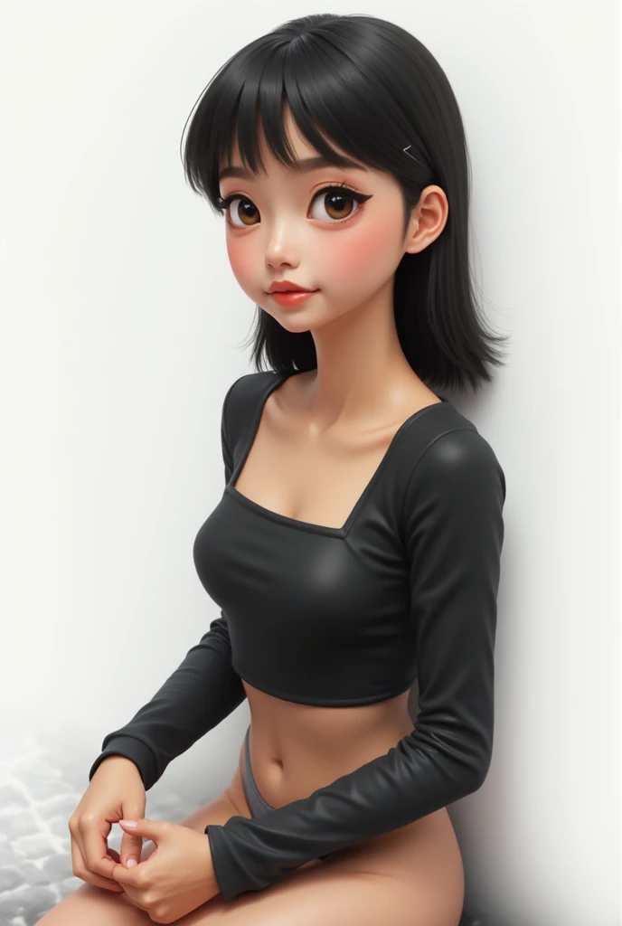 Suitable clothes,Turtleneck top,Small chest,Technology elements