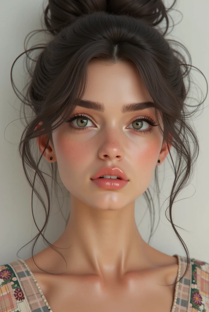 An image focusing solely on the lips and the mole of a beautiful woman. The lips are full and slightly parted, and there is a noticeable mole below the left side of the mouth. The background is minimalistic to emphasize the features.