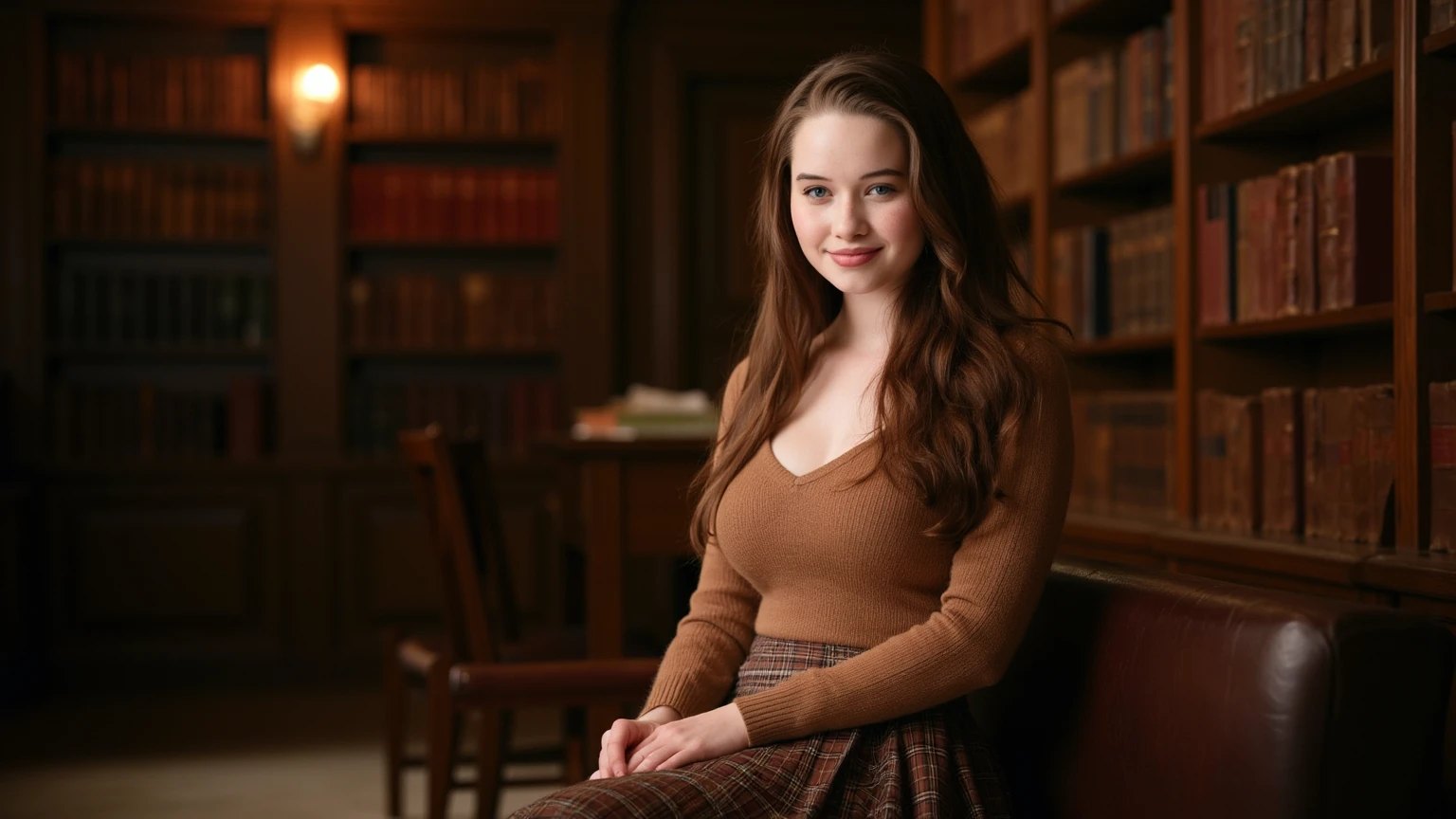 sexy (full body) photo of (LydiaViolet) reading a book, braids, freckles, subtle smile, heavy makeup, in a dimly lit livingroom,