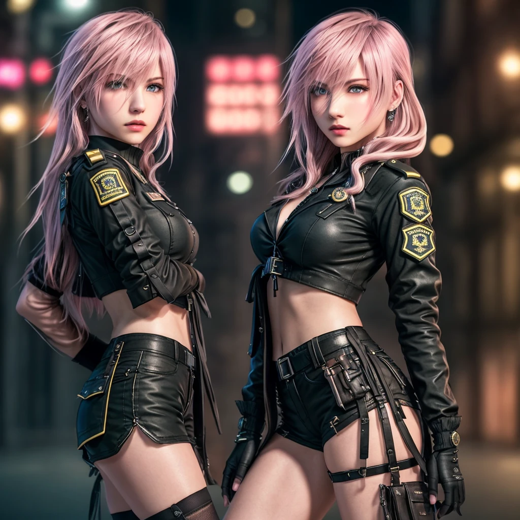 Harem Multiple Girls Leather Jacket School Smiling Long Hair Best Quality Masterpiece Blonde Pink Hair Future