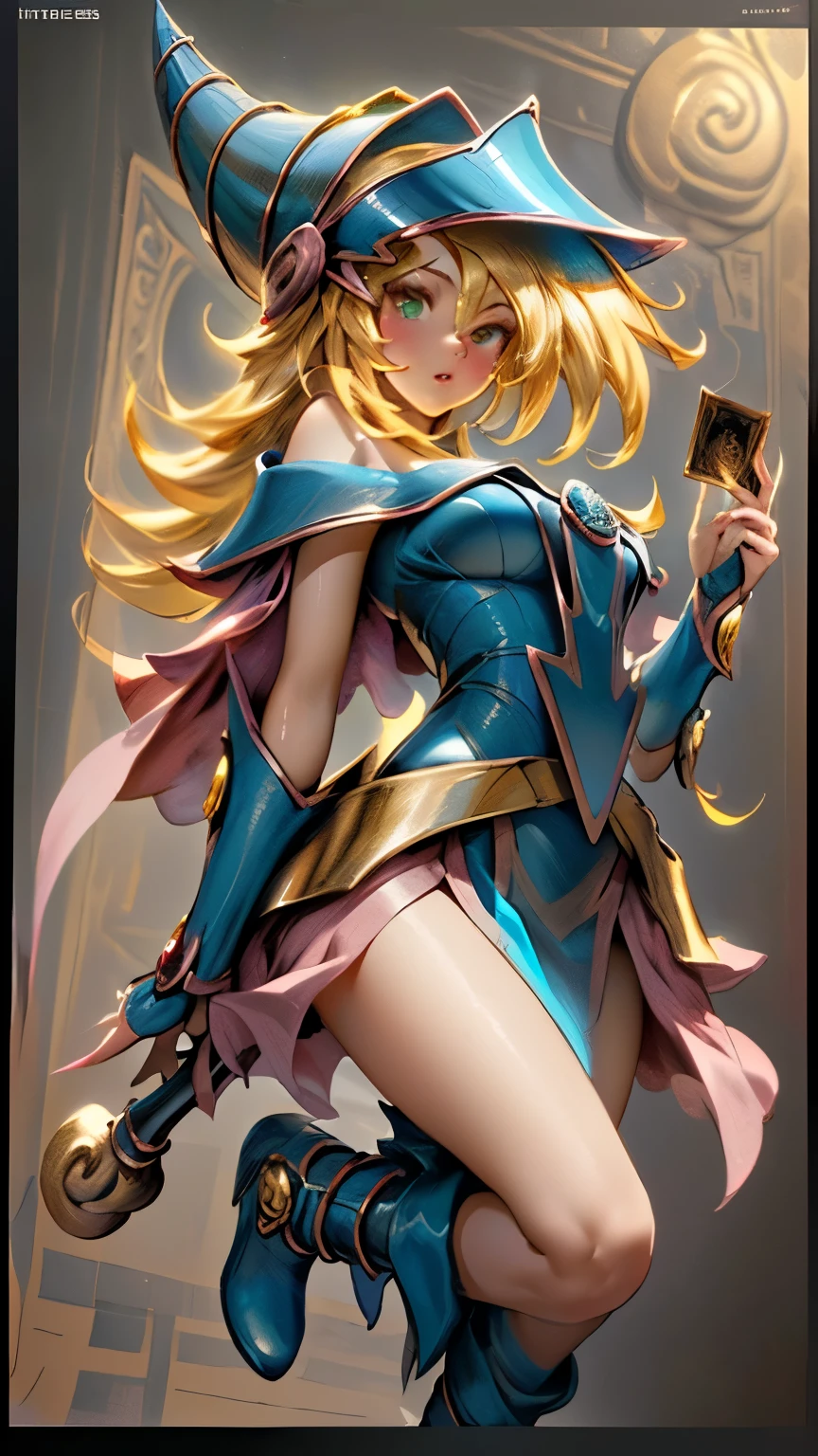 (obra maestra:1.2), (Mejor calidad:1.2), (Delicate representation)、(Calidad de imagen superior)、8k,Magia realista、Foto RAW、Palo fotorrealista、Perfect lighting, La chica maga oscura (Hechizos de lanzamiento: 1.3), in her 20s, (flotando en el aire: 1.3), Medio, escote transparente, Desde arriba, destellos, (Hands with magical effects: 1.4 )Pon magia en tus manos, cosmic background、una rubia、Magia a tu alcance、y dibuja el cuerpo completo、Dibujar desde el frente、((((kawaii))))