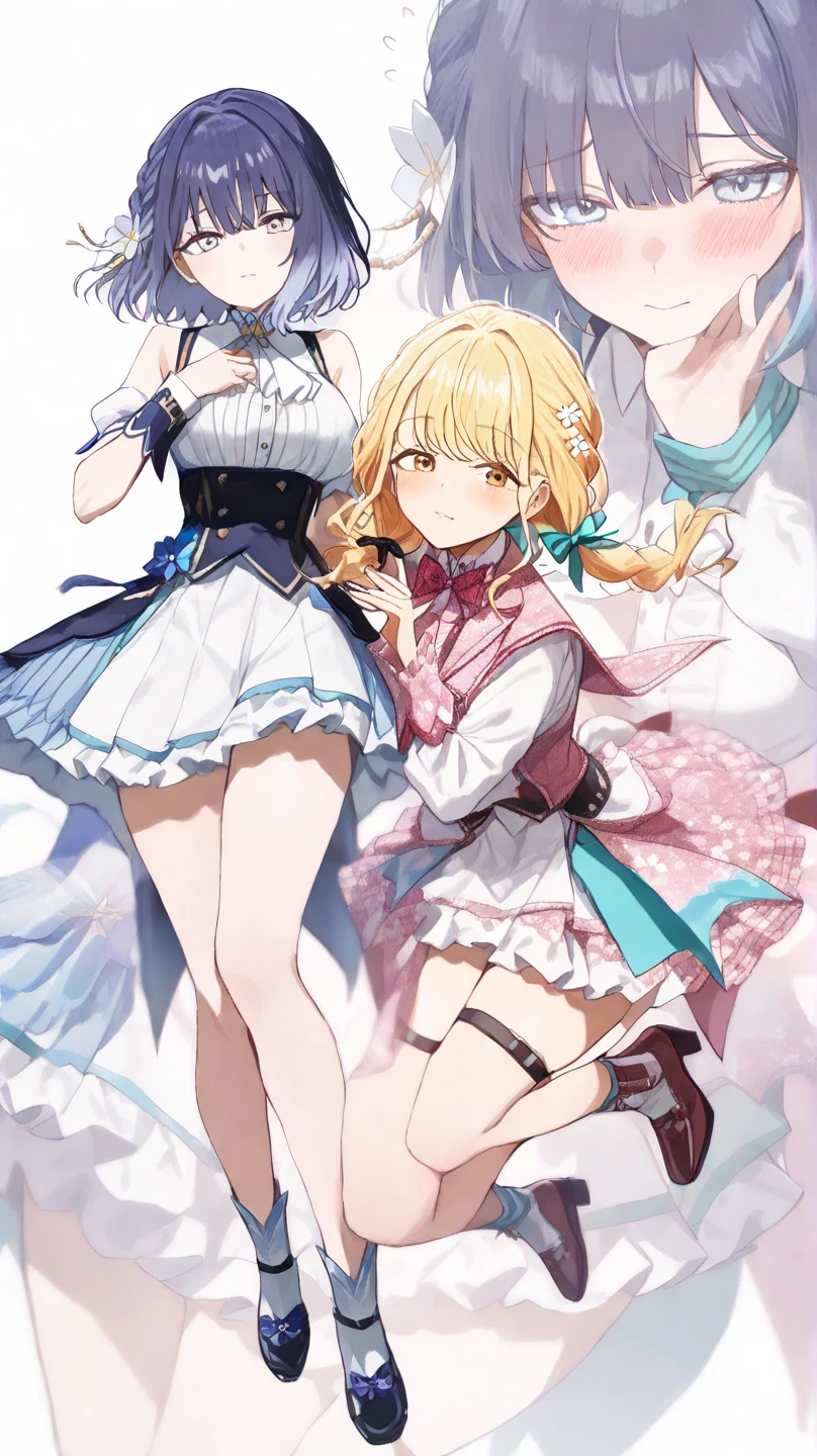 (perky chest:1.2), (pointed chest:1.2),(((Black Tunic:1.3))),(((cakes and bread in the basket),Cute and beautiful girl,Cute round face,Cute smile,with blush cheeks,Red Lip,a girl 17 years old, nsfw:1.2, beautiful body:1.3), shinny skin, BREAK, ((alice in the wonderland:1.3, cute, kawaii, lovely, funny, a girl falling down from sky:1.3, girl flying in sky:1.4, girl floating in air:1.5, rolling upskirt by wind:1.6, (with sparkling eyes and a contagious smile),open mouth, Looking at Viewer, surprised, putting hands on crotch over the skirts:1.5)), BREAK, ((floating things as follows:1.3, PlayingCards, Trump, tea cup, tea pot, tea spoons, pocket watch:1.3, lip sticks, candies:1.2, cookies, jam bottles, classical door_keys)), ((long purply_Blue dress :1.5, wearing long flaired skirt:1.3, the skirt is blowing:1.3, cute pink Apron, black stockingedium long platinum-blonde hair:1.2, twin tail hair:1.6, tied hair with a large ribbon), (Blue eyes, bright pupils with highlights, detailed eyes), (lying down on your back:0.7, spreading legs with rising up straight:0.7), sexy posture, fantastic colorful art, (fantasy art:1.2, wondered images), ((correct anatomy:1.5, perfect anatomy:1.3, correct hand, small foot:1.2)),
