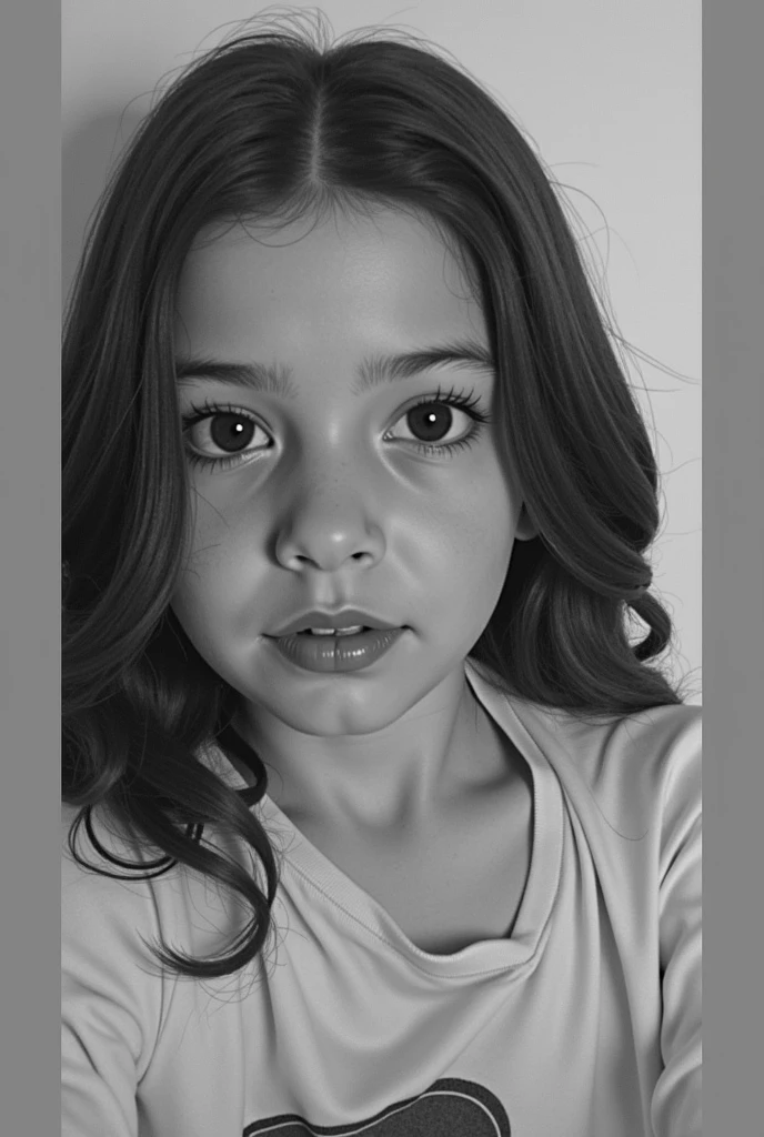 Arafed black and white photo of a girl with long hair, b&w photo, Retrato en blanco y negro, alanis guillen, Imagen en blanco y negro, Retrato en blanco y negro, foto realista, Retrato de estudio realista, front portrait of a girl, Por Reyna Rochin, Violeta Myers, Foto de retrato realista, photo of the girl, headshot photograph