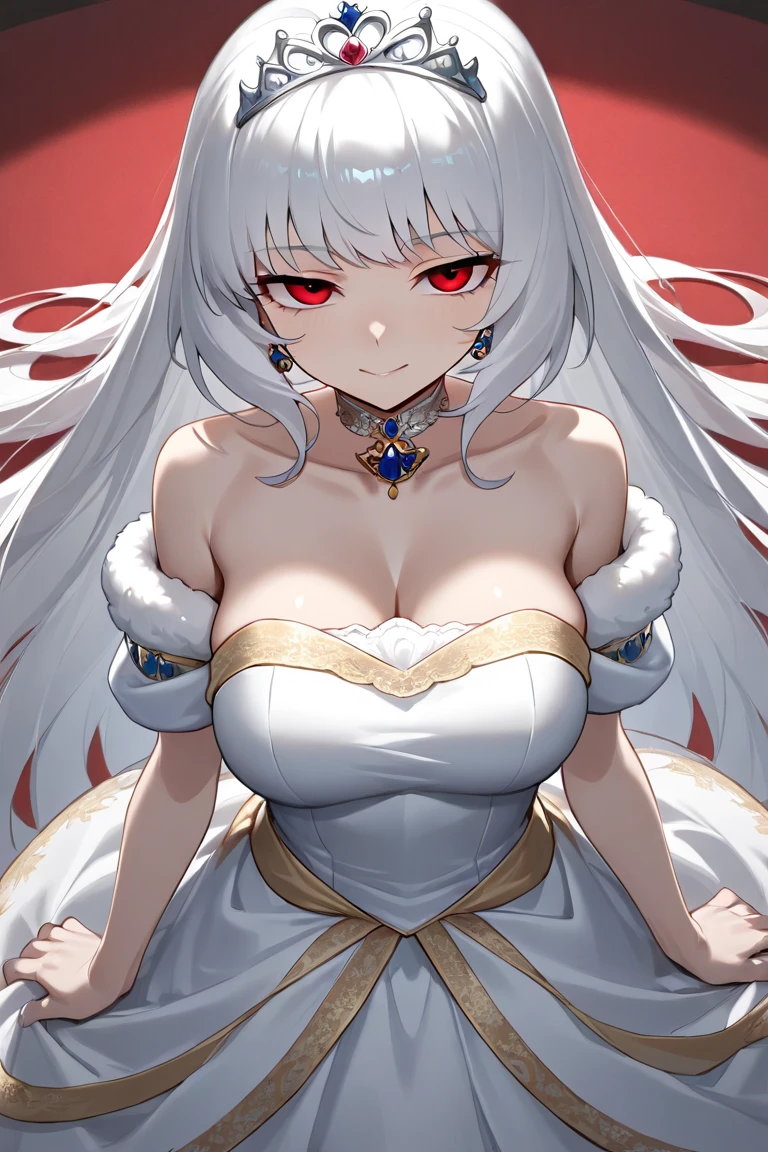 Beautiful Japanese Mature　Long face　Slit eyes　The cleavage is visible
