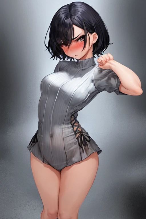 1 Beautiful Girl, Ryoko Hirosue, Short Hair, (Ryoko Hirosue as an idol:1.4), (Thin fabric leotard:1.7), (blush), masterpiece, highest quality, High resolution, Realistic photo, (One 40-year-old mafia man, penis:1.4), Perfect limbs, (Mating press:1.2), sexual intercourse, ((((penis enters vagina)))), behind, Spread your legs, Beautiful vagina depiction, ((Binding, Rotate your arms behind your back:1.4)), ((Restrained by rope)), A beautiful girl has sexual intercourse with a man
