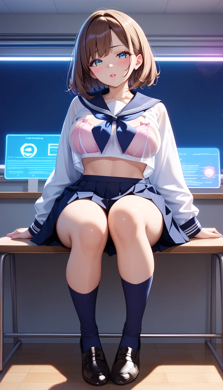 Big Tits、(classroom)、Peeing、((Dildo insertion in crotch))、Seen by many、Crying face、Completely naked、(Constraints)、Climax、Reluctant、Forcefully commit、強勢Climax、Squirting、Leg spread、School、blackboard、classroomの机の上、rotor、Electric massager