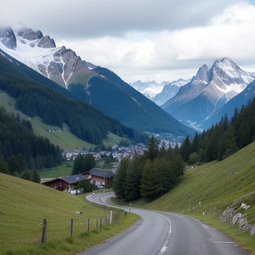 Rainy day in the Alps