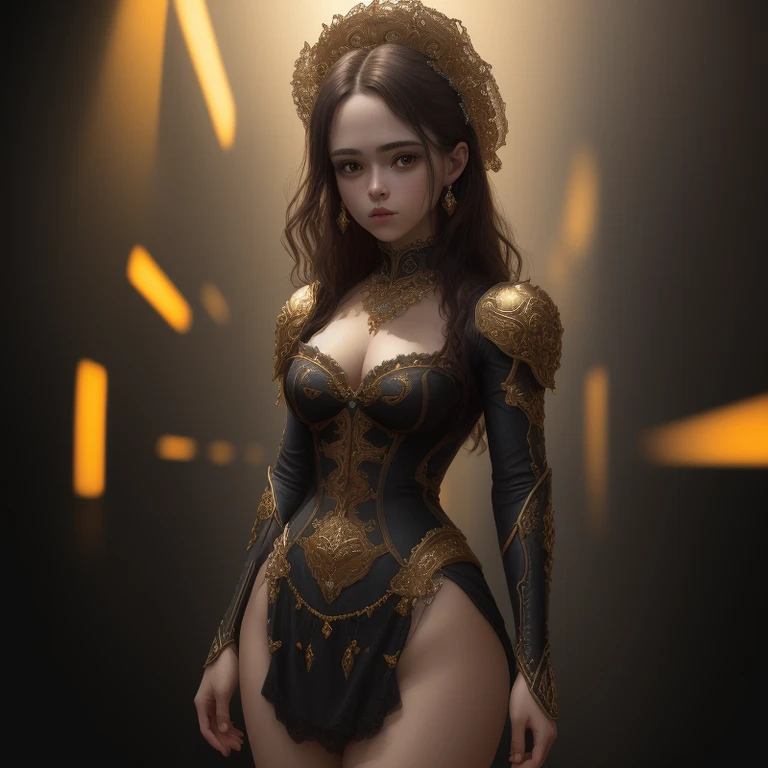 Beauty in the hair, wearing hat, Cyberpunk-style shorts