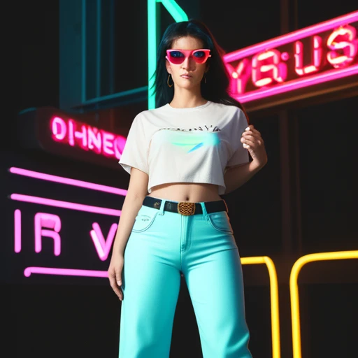 Cowgirl holding blank banner Amish clothing shirt oversized pants attractive eyes stunning face creamy hair gorgeous hair cowgirl outfit amazing clothes stunning colors amazing colors very detailed and beautiful sun background sunglasses and her nerdy friend and stunning background, amazing wallpapers, Liv Taylor, Salma Hayek, Very detailed and beautiful wallpaper, HD Images - Auto Fonts - Neon Fonts,, , Neon blue, Neon lights of different colors, Cyberpunk,, Colorful neon lights