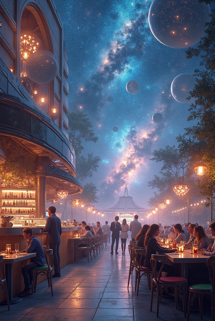 create a cafe ad inpired by space*