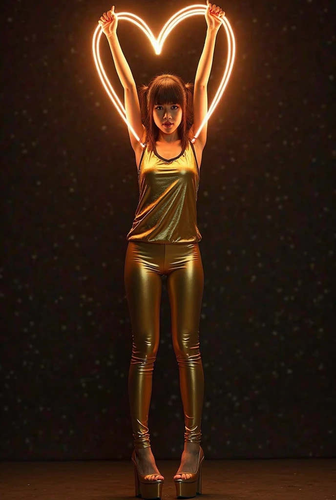 A beautiful woman and her man stand, both undressed and naked, for the unity on Earth. The unity is crafted from yellow topaz glass, and it shatters dramatically. The shot should be a full body zoom with dynamic motion effects, emphasizing the shattering sculpture. Vibrant and colorful crystal particles should be depicted floating in the air, radiating from the sculpture as it breaks into numerous tiny pieces. The scene should be well-lit with studio lights, maintaining ultra-sharp focus and a high-speed shot aesthetic. The artwork is inspired by Mschiffer, featuring soft colors, bokeh, and a crystalline fire with translucent glowing crystals.