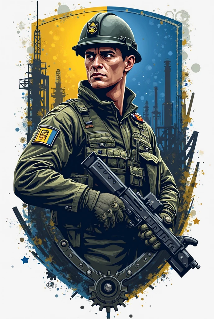 Police man with rifle and fully realistic 4K war operational posture