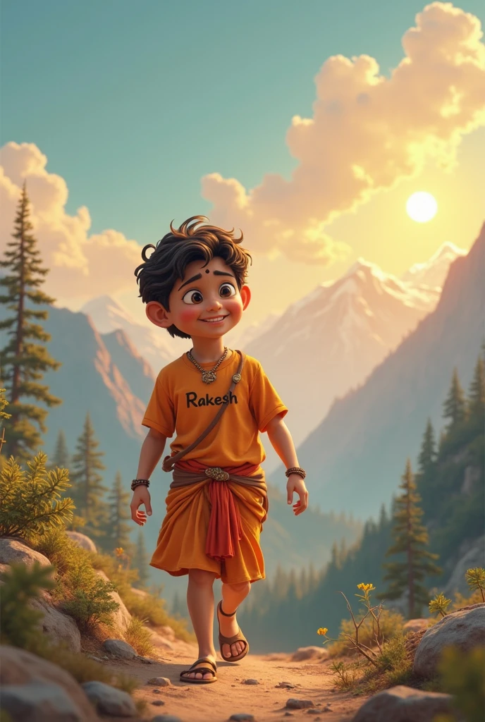 Nepali boy stand in tu  ground 
