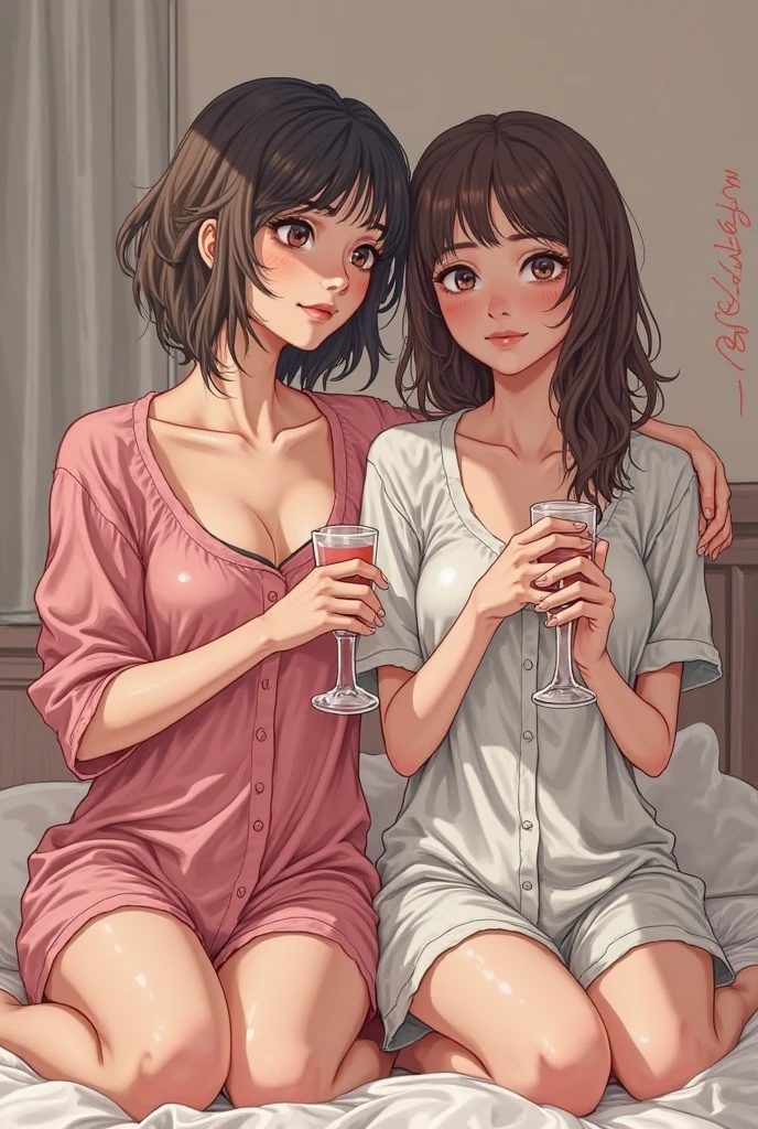 (masterpiece:1.3, Highest quality, Ultra-high resolution, Super detailed), (Realistic, photoRealistic:1.4), Beautiful illustrations, Perfect lighting, colorful, Depth of written boundary,
Beautiful detailed hair, Beautifully detailed face, Beautiful fine details, Beautiful clavicle, Beautiful body, 美しいLarge Breasts, Beautiful thighs, Beautiful feet, Beautiful fingers,
View Viewer、Front view:0.6, 1 girl, Japanese, Female college student, Perfect Face, (Perfect Anatomy, Anatomically correct), Cute and symmetrical face, Baby Face, , Shiny skin,
((pajamas:1.4))
(Black Hair, Medium Hair、Wet hair:1.4), Dark brown eyes, (Large Breasts), thin,
necklace, (Small earrings:1.3),
(Beautiful views), living room, table, Japanese cushion, A soft smile、(Smile, Lips parted),
