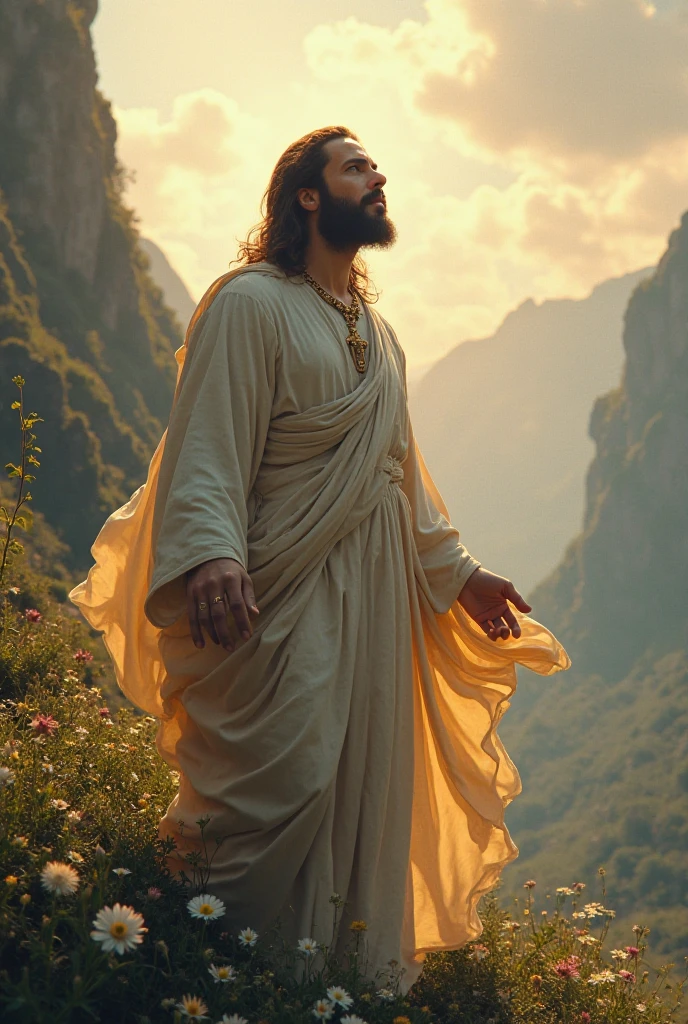 Jesus walking forward full body in high resolution