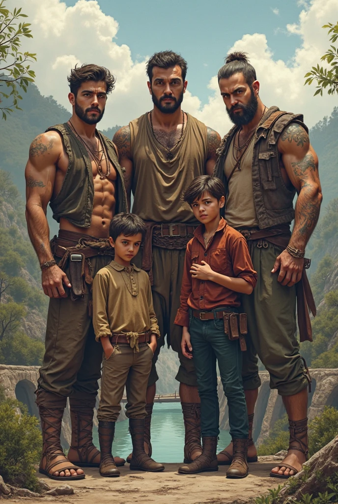 Once upon a time, in a small village, there lived four brothers who were known for their exceptional strength.