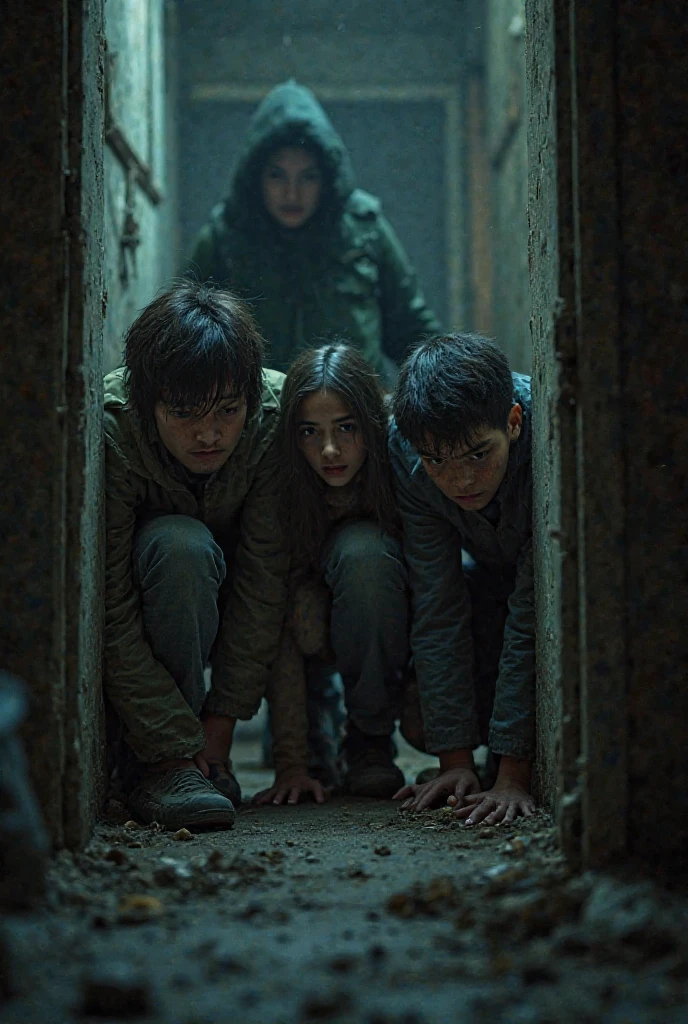 3 jeunes espions, 2 garçons et une fille 