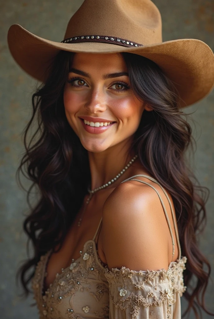 Beautiful woman, beautiful style ,Rustic style, accessories 