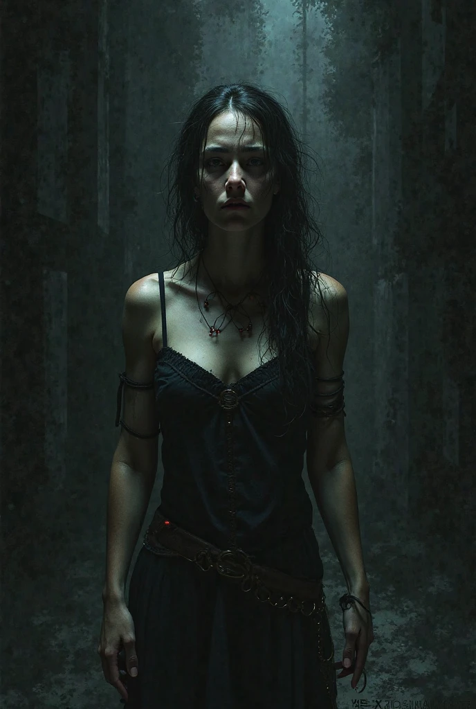 dark atmospheric horror, middle aged sexy cyberpunk witch coven in a cave, (RAW photo, real, best quality, masterpiece:1.2), detailed, (hyper realistic, photo-realistic:1.2), high quality, (dark lighting:1.2), perfect lighting