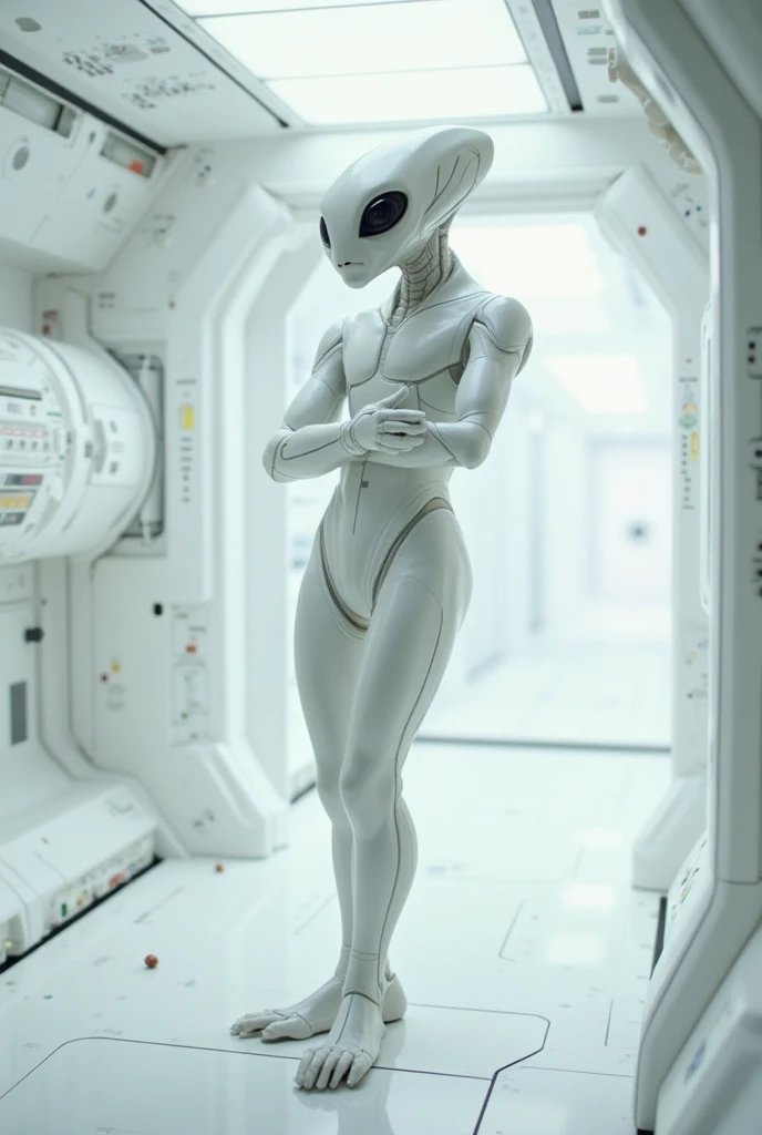 crie os Arcturianos, extraterrestrial beings with healing power, considered celestial or of light, retrain some of them as surgeons and geneticists working on ships, with lights and healing energies, they are endowed with great diplomacy and intelligence, must be tall beings, with soft blue skin and big black eyes, wear clothes with advanced technology and white, their heads are bald and normal