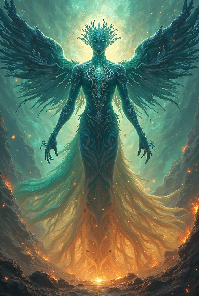 The four elements mixed together and created God Shows the four elements mixing together