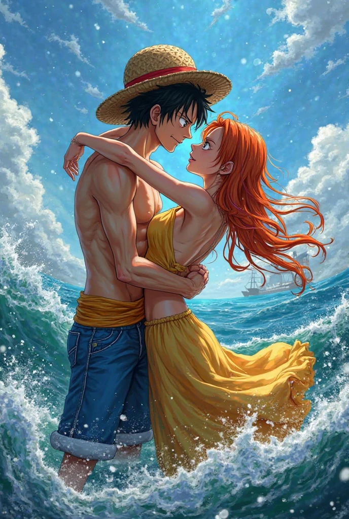 Luffy X Nami SeaArt AI luffy-x-nami-seaart-ai