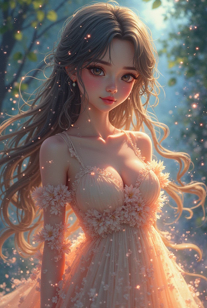 Top quality, top official art, beautiful and aesthetic masterpiece, highest level of detail, artwork is 4K, 8K, High Resolution, (Photorealistic: 1.5), Sharp Focus, 1girl, (((Full Body Shot))), Ultra Detailed Illustration of Female Silhouette, Fantastic Figure, Beautiful Face, Detailed and Perfect Face, Big and Even Eyes, Perfect Proportion, Huge Breasts, Thin Waist, Navel, Wide Hips, Crotch Gap, Sexy Thighs, (Dynamic Pose: 1.3), (Changing Pose: 1.5), (Dynamic Angle: 1.3), (((Translucent Skin: 1.5))), (((Translucent Body: 1.5))), Neon Light, Light Particles, Colorful, CMYK Color, Backlight,