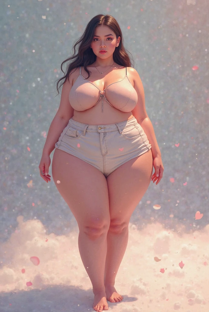 Beautiful girl, , bikini , straight black hair, big breasts, curvy body، dark skin , wide hips, big lips, thick thighs , big ass، slim waist