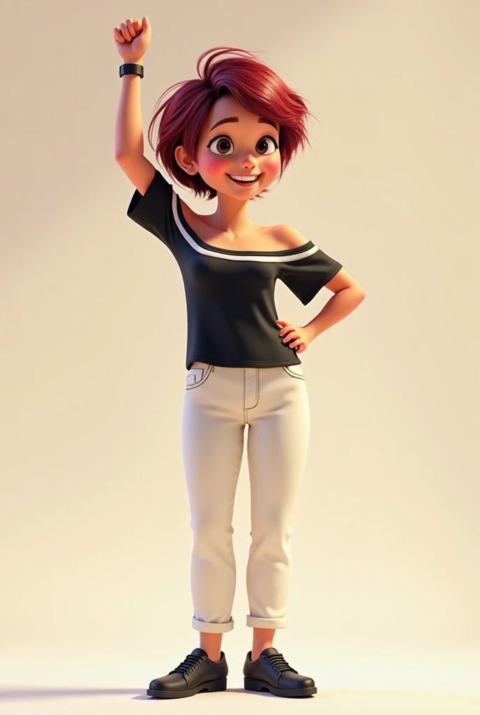 In the heart of a vibrant, monochrome background with a grey front, a beloved character emerges: Red-haired Pippi Longstocking. With her full smile that lights up her adorable, freckled face, she captivates our hearts. Her second body, depicted in a sculpture style, showcases her unique charm and playful spirit in the cartoon world. This charming scene is rendered in a 3D format, adding depth and texture to every detail.
The midday sun casts a warm glow on Pippi, creating a cozy and inviting atmosphere. The image is bathed in the best possible image quality, ensuring every line and curve on her cute, quirky