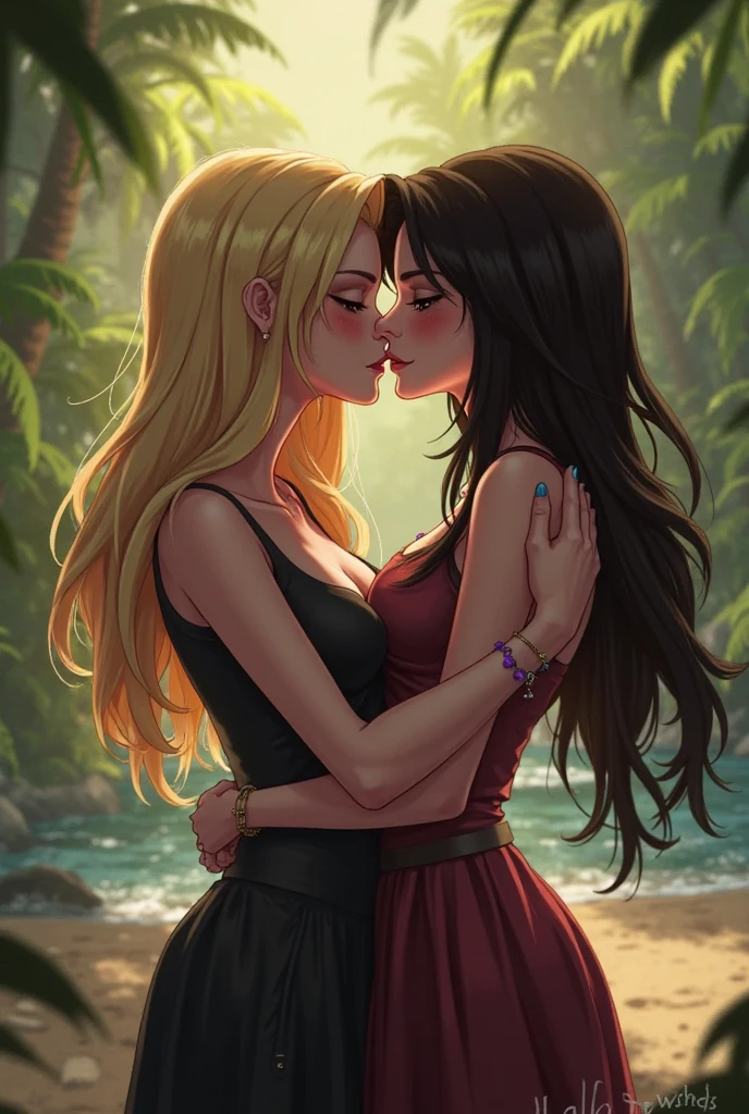 Catfight, Battle, Swimwear, Lesbian wrestling, Lesbian, wrestling, Long black hair, Blonde Gal, Face-to-face climax, Domination, Two, Squirting, Fingering, Drooling face, breathe, blush, Sweat, Sweaty, Anime Drawings, erotic ,wonderwoman