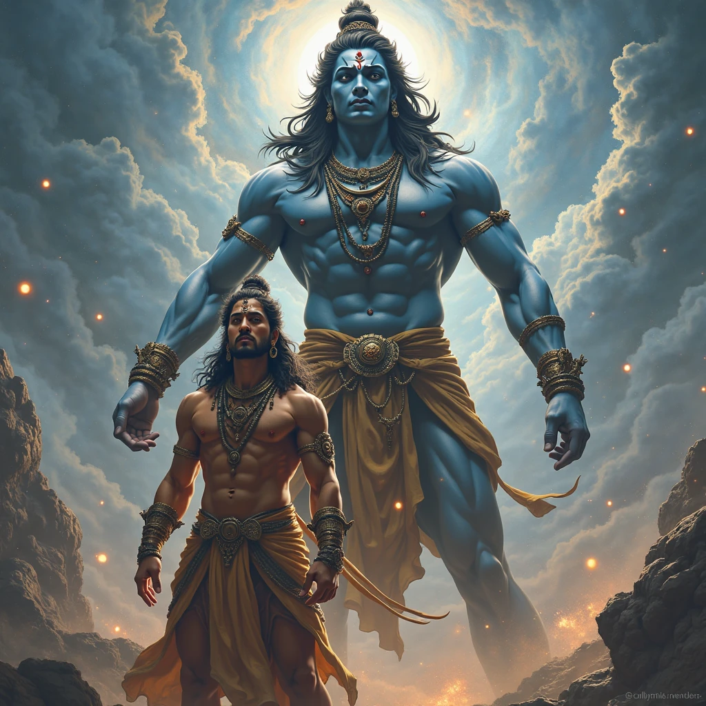 Lord shiva with lord shani