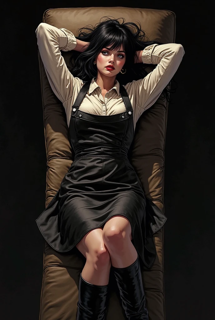 ((ultra realistic illustration:1.3)), (full body:1.4),Tall, slender ((redhead)) woman of Irish descent. (pale:1.3)complexion. blue eyes, cute butt, nice legs. Kind eyes, cute smile. Eyeglasses, Mascara, red lipstick, necklace, green blazer and pencil skirt, blouse, black pantyhose, stiletto heels. Lawyer, in office, (sitting). Masterpiece, (highly detailed:1.2),(detailed face and eyes:1.2), 8k wallpaper, Moody lighting. core shadows, high contrast, bokeh.