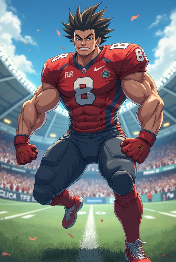 Danny Phantom, ghost, hypnosis, jock, conversion, locker room hallway, hyper muscles, jockstrap, bro, meathead, hypnotized, brainwashed, brainwashing, big dumb jock, football. Glowing eyes. Hyper crotch bulge. Massive bulging crotch. Big balls. Big biceps. Big triceps. Big traps. Broad shoulders. Big meaty pecs. Big thighs. Thick glutes. Football team assimilation. Deep dull voice. glazed expression. dumber and dumber. Open mouth. Clothes turning into a football uniform. Danny Fenton turning into Dash Baxter. Black turning blonde. Twinning. Obeying Dash as he says, "Don't worry, Fenton. You'll like being me. Now shove that nerd into the locker."