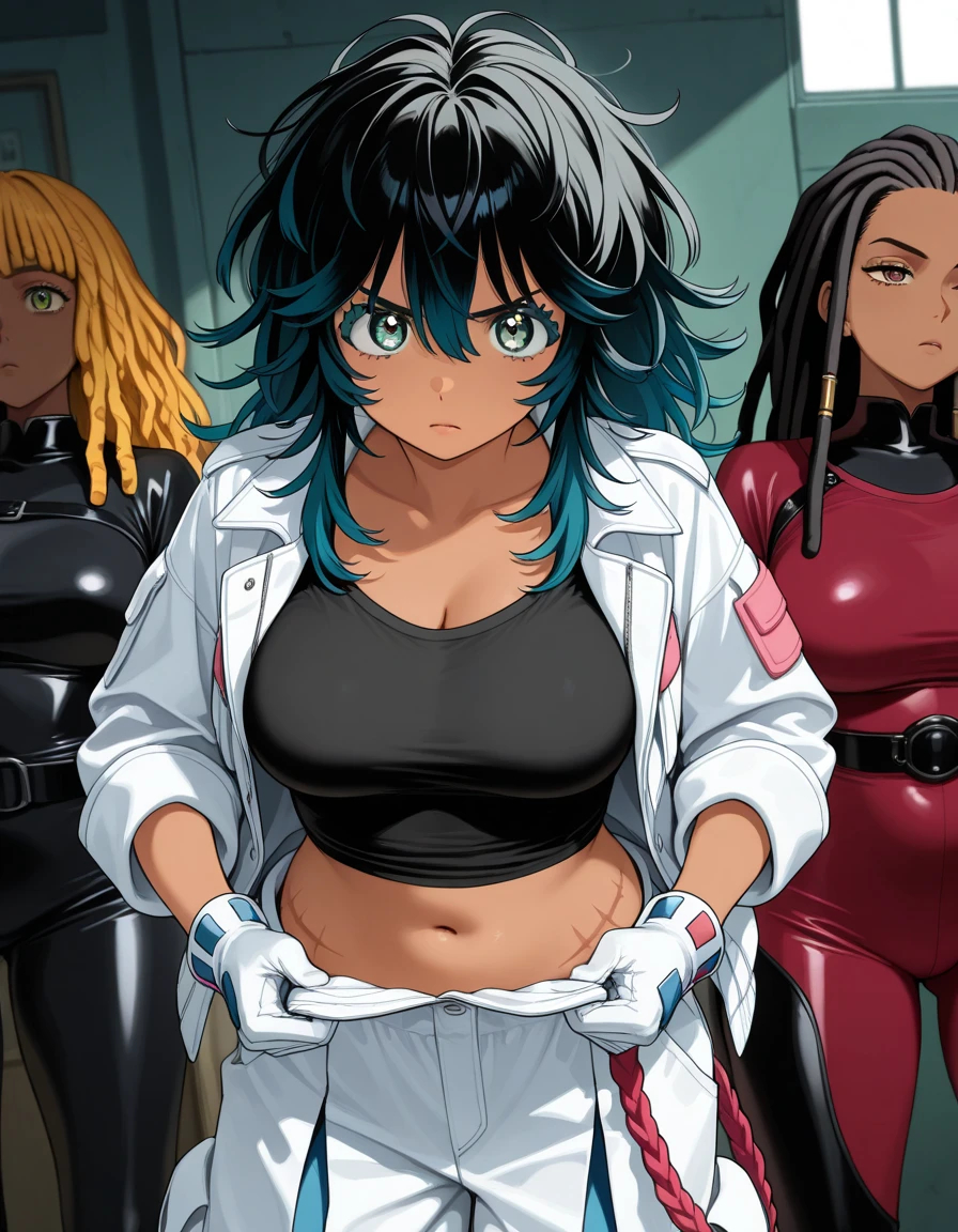 Hellsing Ultimate, Seras Victoria, ((1girl)), sole, ((bimbo)), spikey blond hair, blue eyes, cute smile face, puffy lips, thick lips, wide hips, thick thighs, enormous round breast, huge round ass, oily shiny skin, breasts squeezed together, naked breast, naked body, pussy, nsfw, ((sitting)), (legs spread) masterpiece, best quality, highly detailed, hatsune miku, solo, blonde hair, gloves, (micro_bikini)