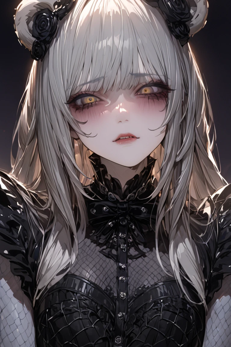 beautiful woman, cool and sadistic, amorous and lewd face, looking down with a cold gaze, make-up, beautiful messy hair, great proportion, tight suits, choker, (ultra detailed, absolutely resolution, best quality:1.3), 2.5D, delicate and dynamic, shading effects